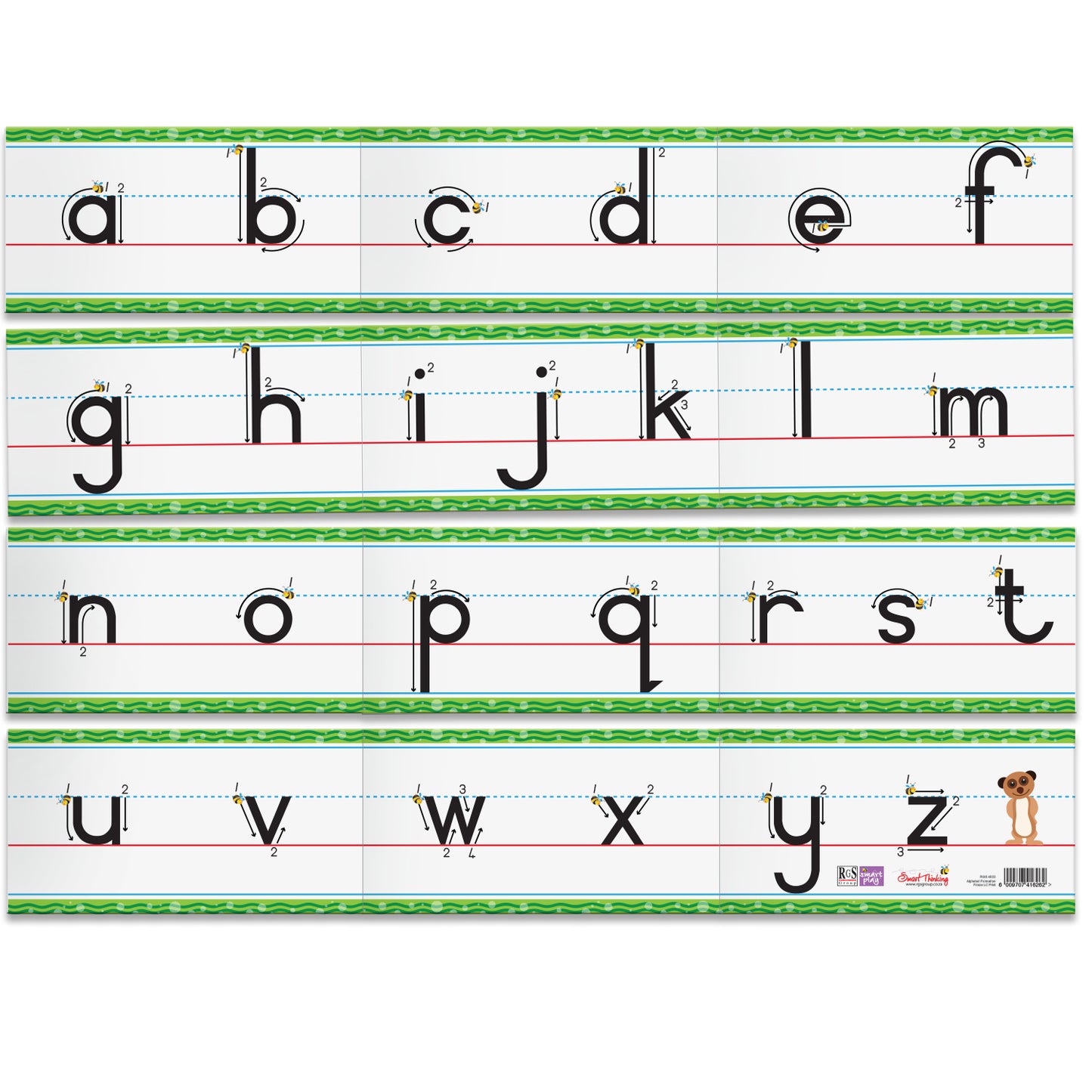 Wall Frieze - Letter Formation Lowercase Print