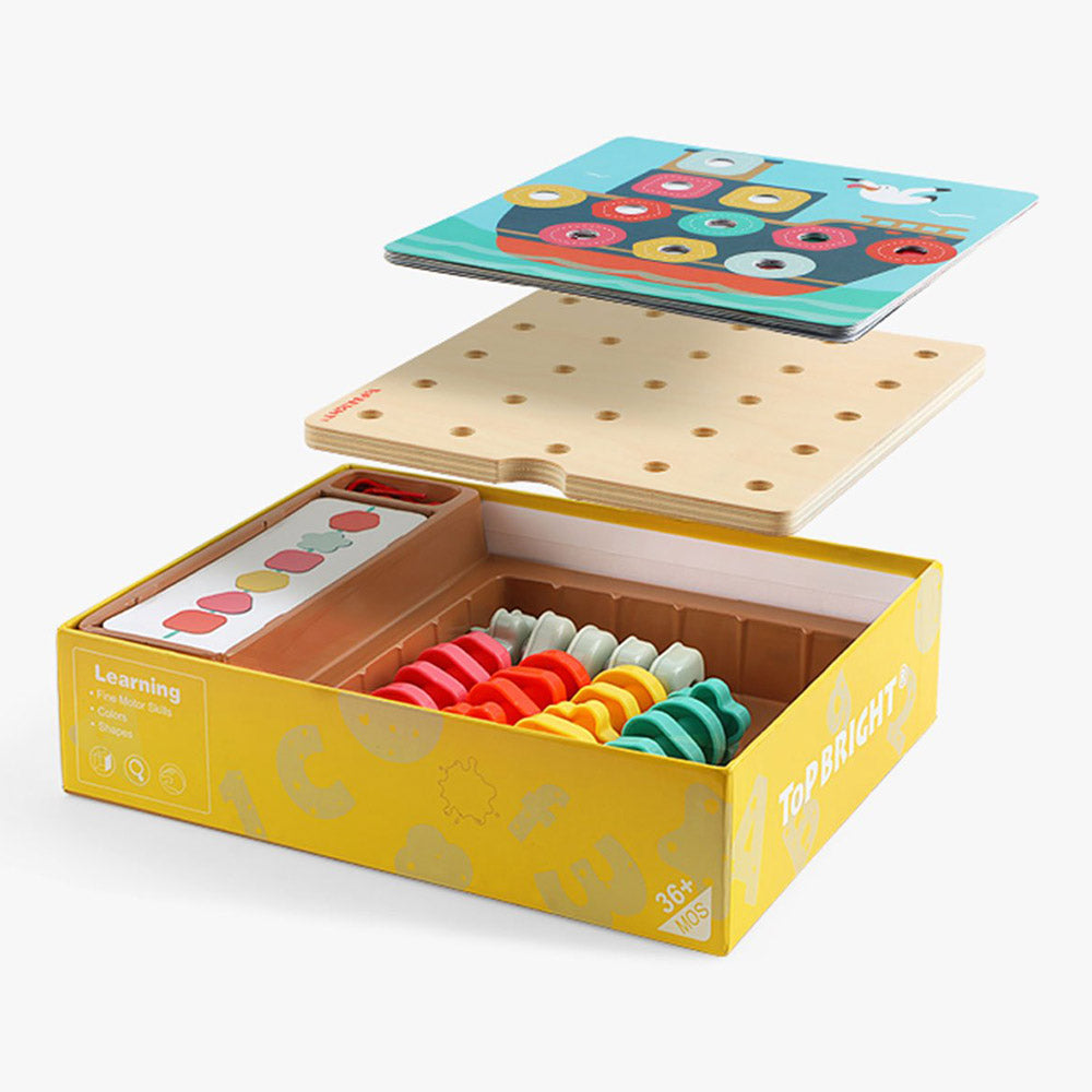 Rainbow Stack & Lacing Button Box