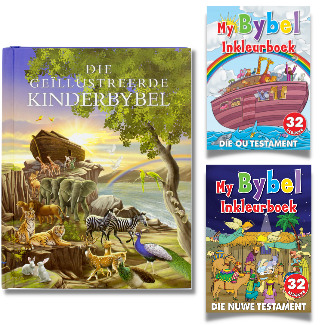 Die Geïllustreerde Kinderbybel & Inkleurboek Stel (AFR)